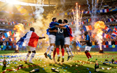 法国国家足球队夺冠庆祝