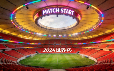 世界杯比赛场馆内部全景